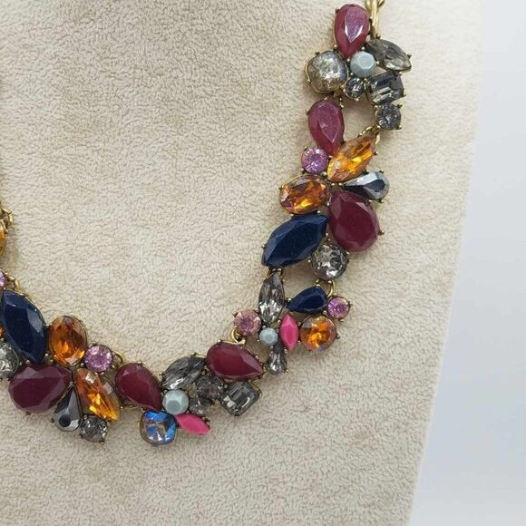 J crew Multi Color Crystal Statement Necklace - Picture 8 of 9